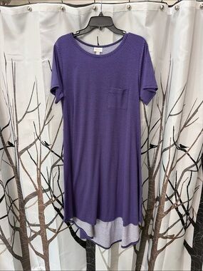 LuLaRoe Purple Dot T-Shirt Dress